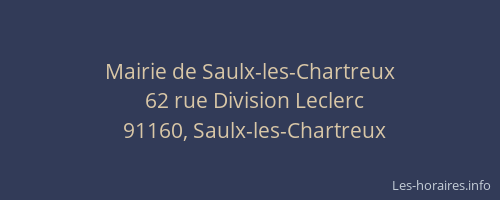 Mairie de Saulx-les-Chartreux