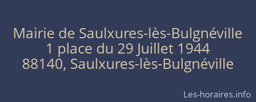 Mairie de Saulxures-lès-Bulgnéville