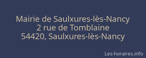 Mairie de Saulxures-lès-Nancy