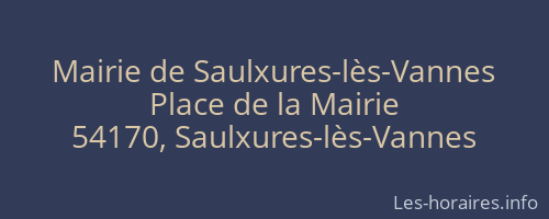 Mairie de Saulxures-lès-Vannes