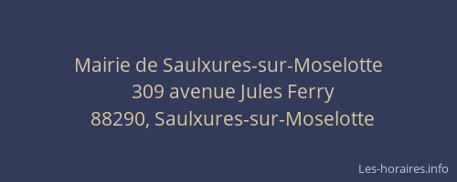 Mairie de Saulxures-sur-Moselotte