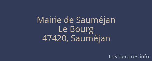 Mairie de Sauméjan