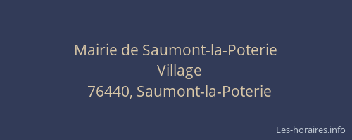 Mairie de Saumont-la-Poterie