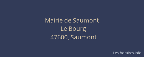 Mairie de Saumont
