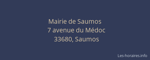 Mairie de Saumos