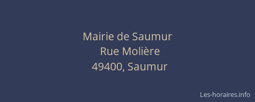Mairie de Saumur