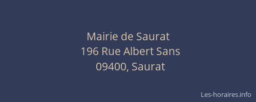 Mairie de Saurat