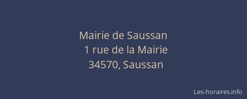 Mairie de Saussan