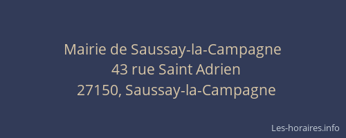 Mairie de Saussay-la-Campagne