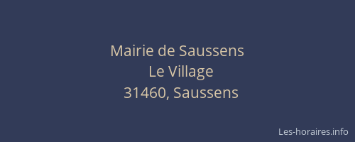 Mairie de Saussens