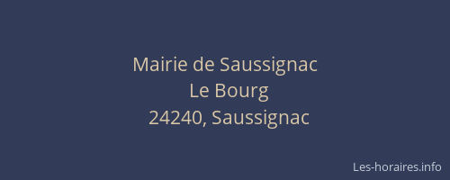 Mairie de Saussignac
