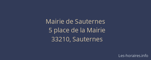 Mairie de Sauternes