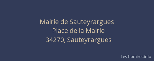 Mairie de Sauteyrargues