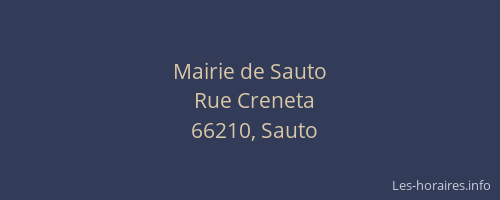 Mairie de Sauto