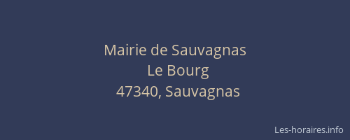 Mairie de Sauvagnas