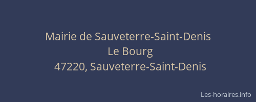 Mairie de Sauveterre-Saint-Denis