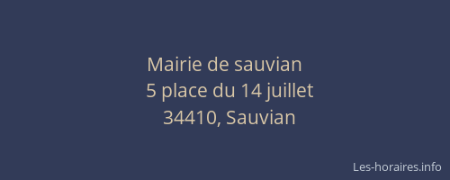 Mairie de sauvian