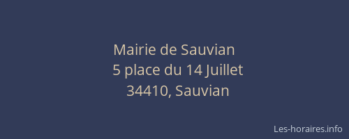 Mairie de Sauvian