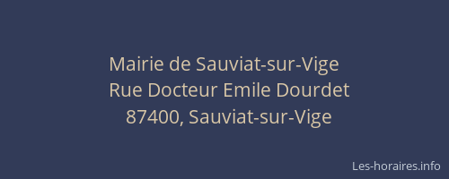 Mairie de Sauviat-sur-Vige