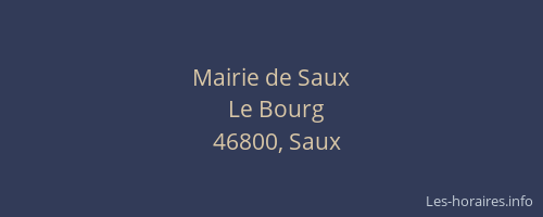Mairie de Saux