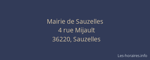 Mairie de Sauzelles