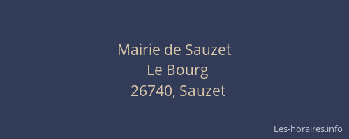 Mairie de Sauzet