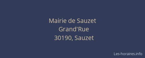 Mairie de Sauzet