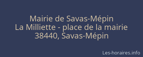 Mairie de Savas-Mépin