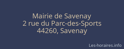 Mairie de Savenay