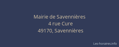 Mairie de Savennières