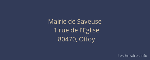 Mairie de Saveuse