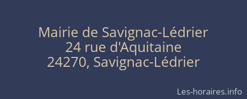 Mairie de Savignac-Lédrier
