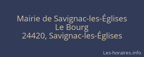Mairie de Savignac-les-Églises
