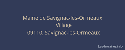Mairie de Savignac-les-Ormeaux