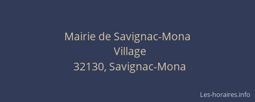 Mairie de Savignac-Mona