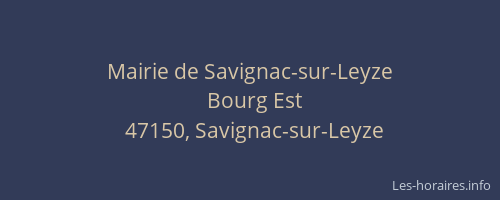 Mairie de Savignac-sur-Leyze