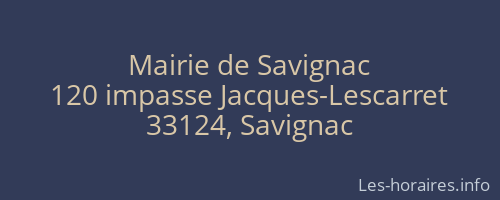 Mairie de Savignac