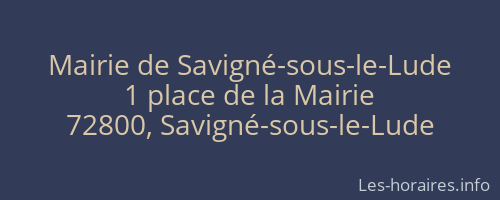 Mairie de Savigné-sous-le-Lude