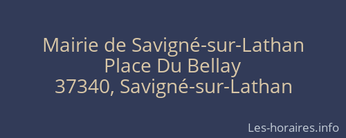 Mairie de Savigné-sur-Lathan