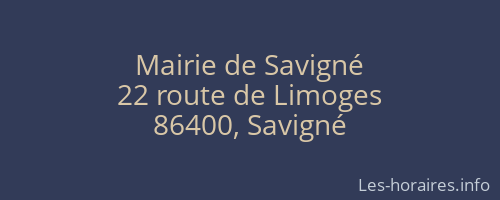 Mairie de Savigné