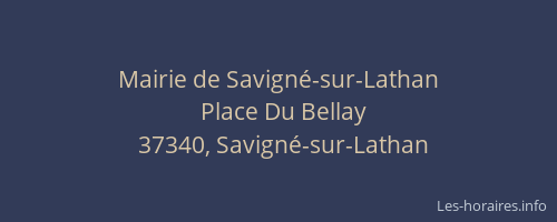 Mairie de Savign&eacute;-sur-Lathan