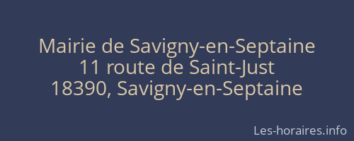 Mairie de Savigny-en-Septaine