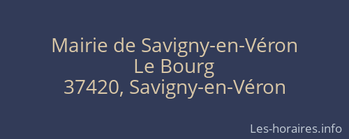 Mairie de Savigny-en-Véron