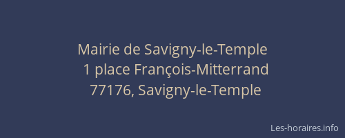 Mairie de Savigny-le-Temple