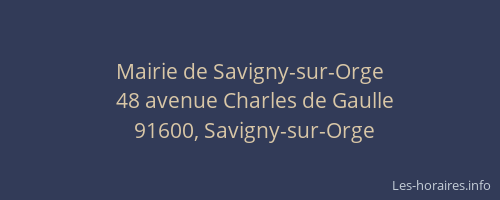 Mairie de Savigny-sur-Orge