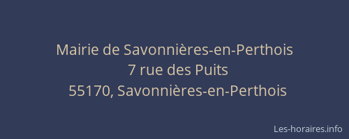 Mairie de Savonnières-en-Perthois