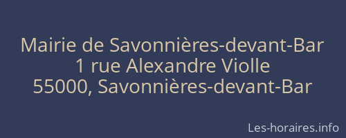 Mairie de Savonnières-devant-Bar