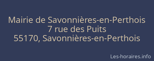 Mairie de Savonnières-en-Perthois
