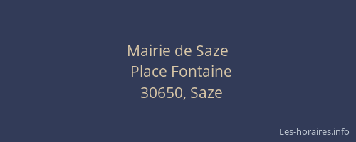 Mairie de Saze