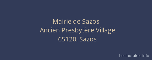Mairie de Sazos